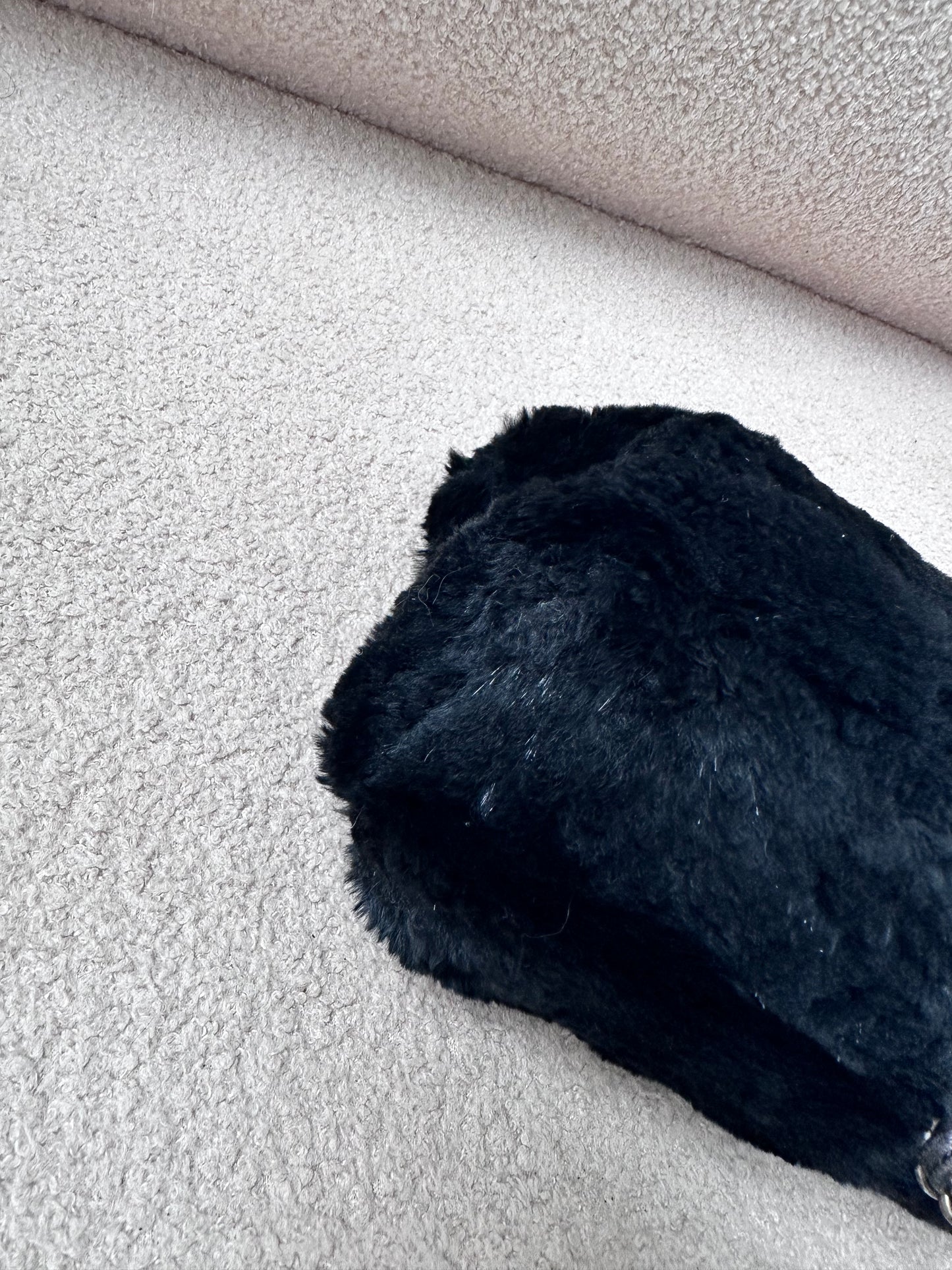 Chanel Archive 2000-2002 Rabbit Fur East West Tote