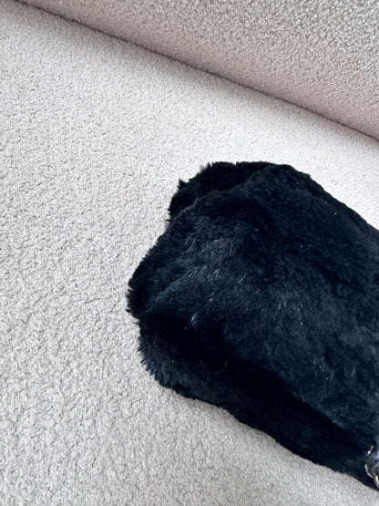 Chanel Archive 2000-2002 Rabbit Fur East West Tote
