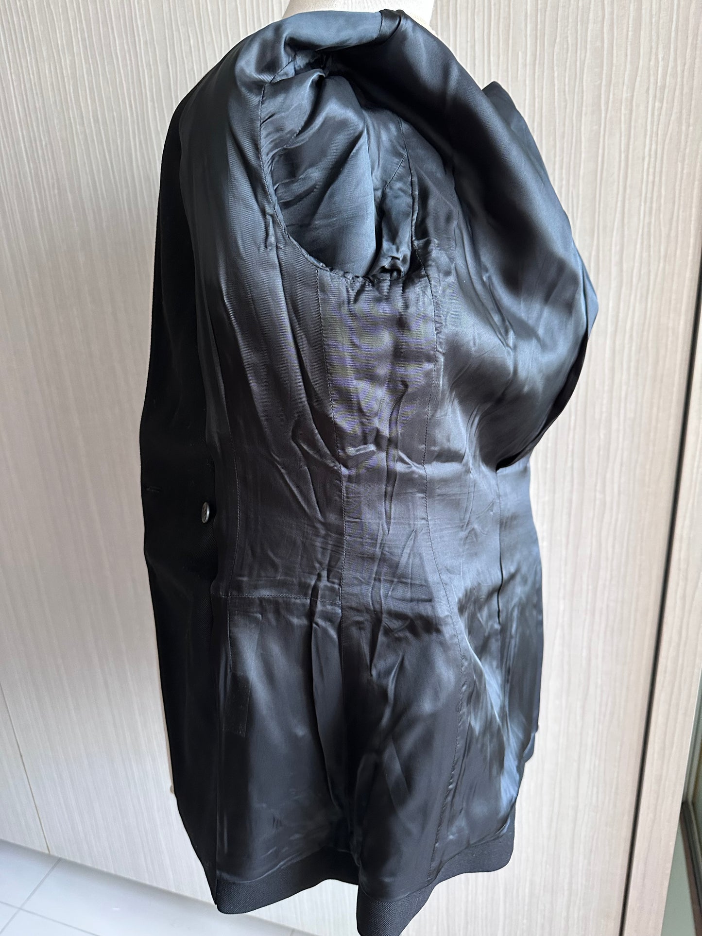 Gucci Mens Suit Blazer Black Wool Mohair Regular Fit Jacket