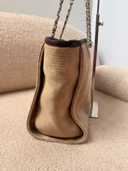 Chanel Deauville Shopping Tote Bag Beige
