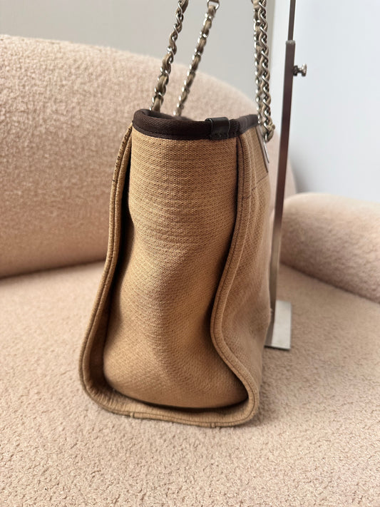 Chanel Deauville Shopping Tote Bag Beige