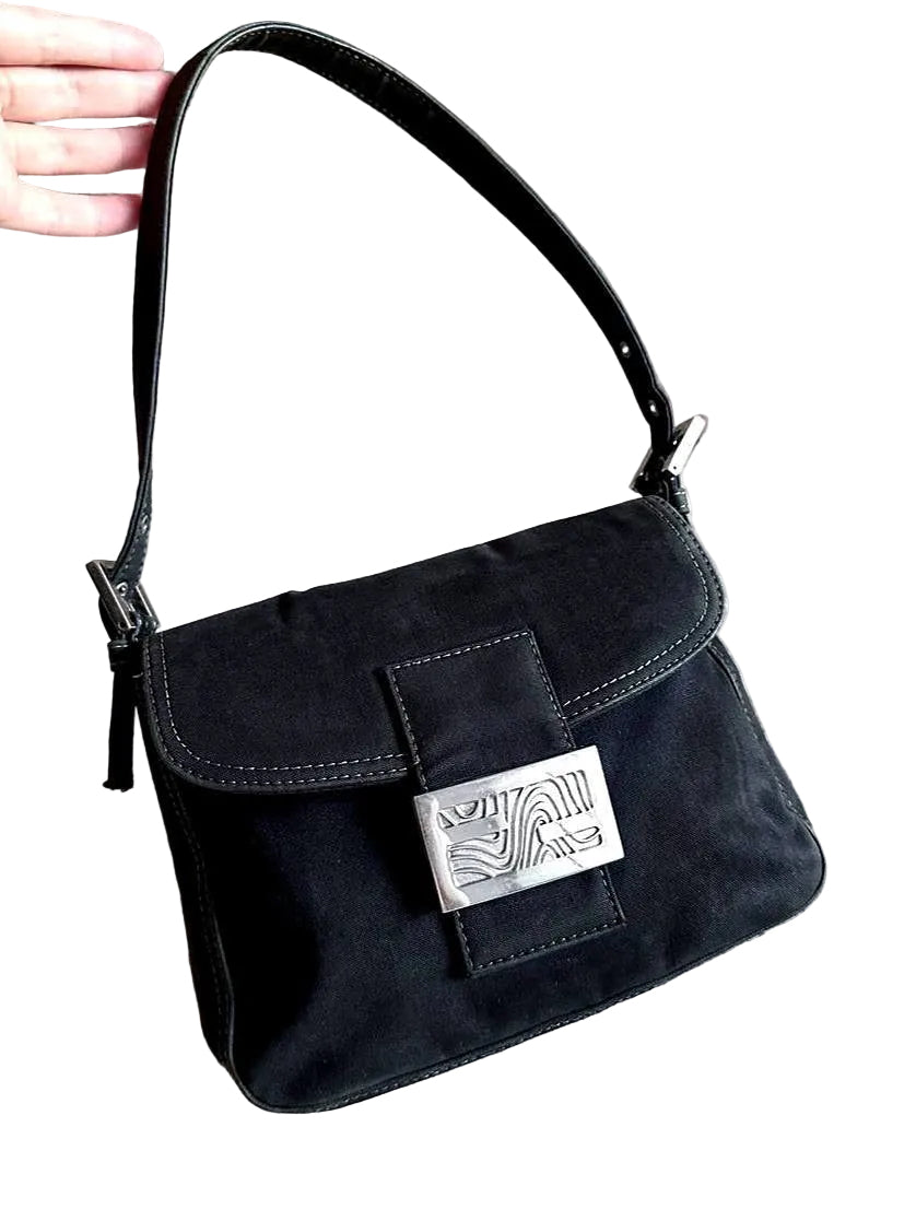 Fendi Denim Marble FF Mamma Baguette