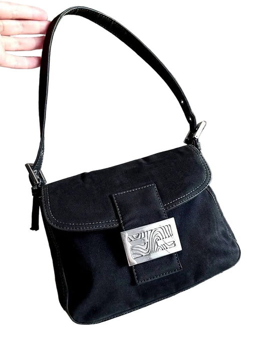 Fendi Denim Marble FF Mamma Baguette