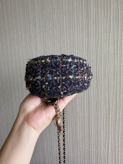 Chanel Autumn Limited Edition Round Tweed Sling Bag