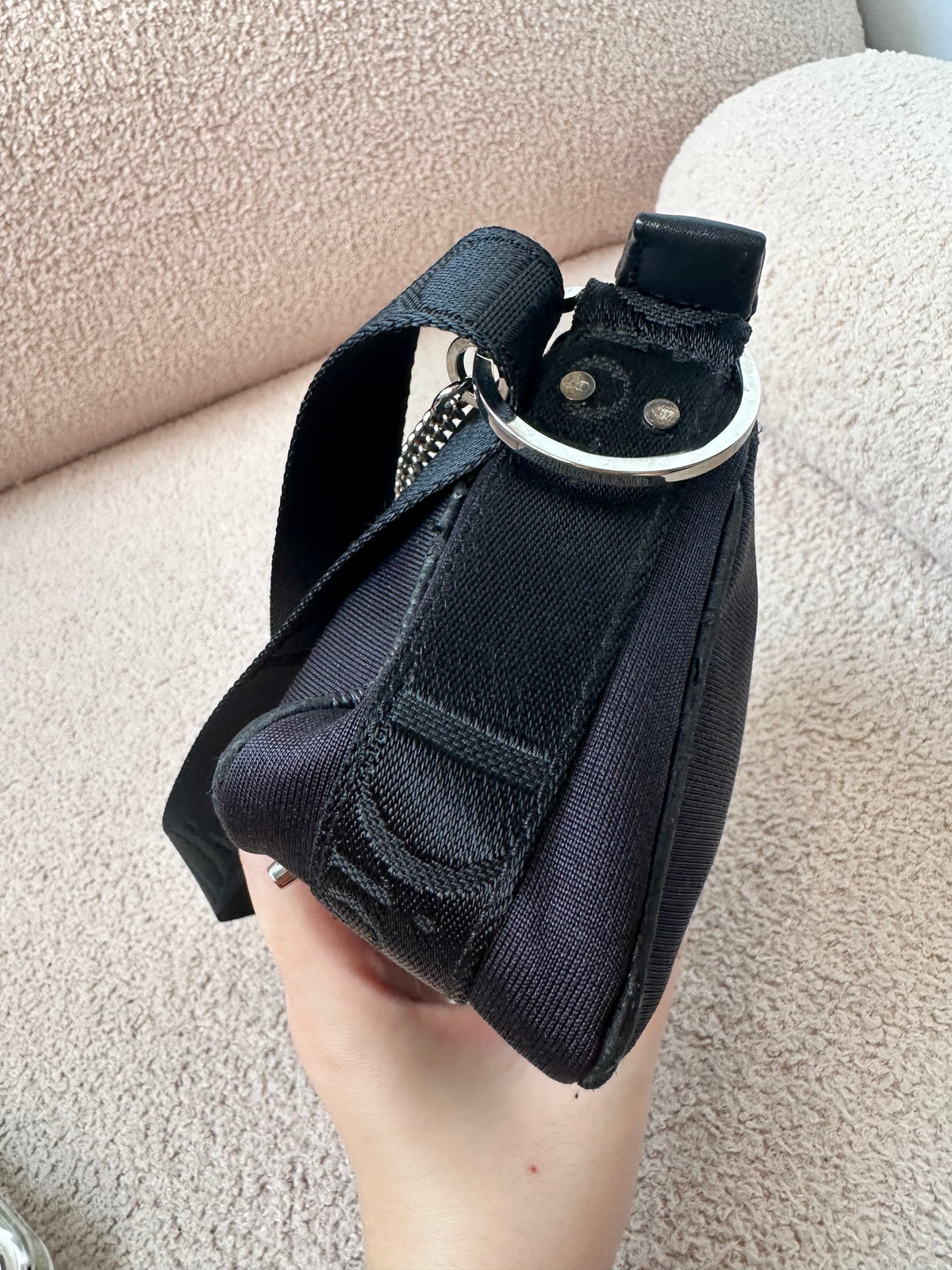Dior John Galliano Hardcore Small Hobo Bag Crystal Logo
