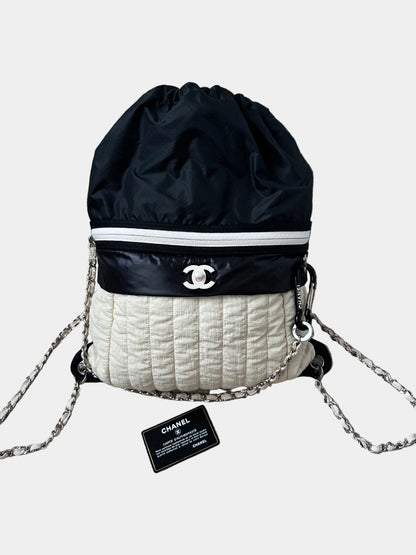 RARE Chanel 2019 By The Sea Drawstring Backpack with Chain Strap
