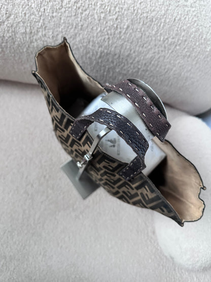 Fendi Vintage Brown FF Zucca Tote Bag