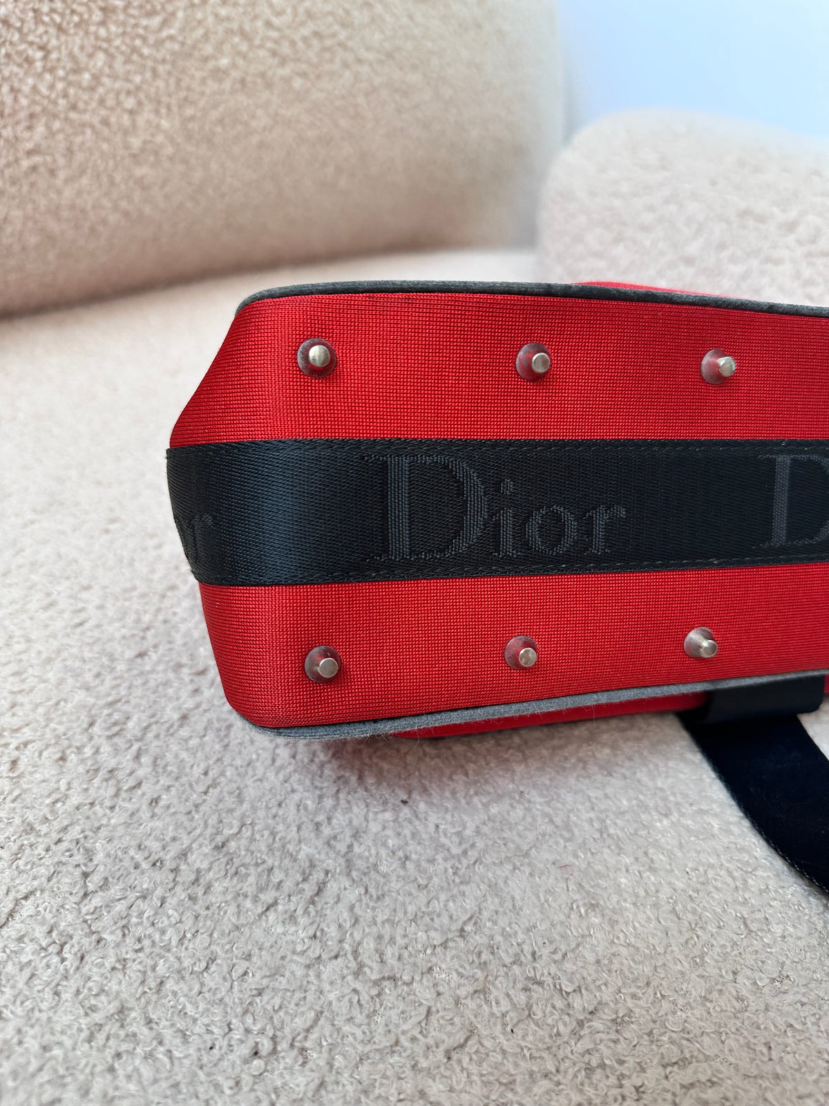 Dior John Galliano Hardcore Medium Hobo Shoulder Bag Crystal Logo