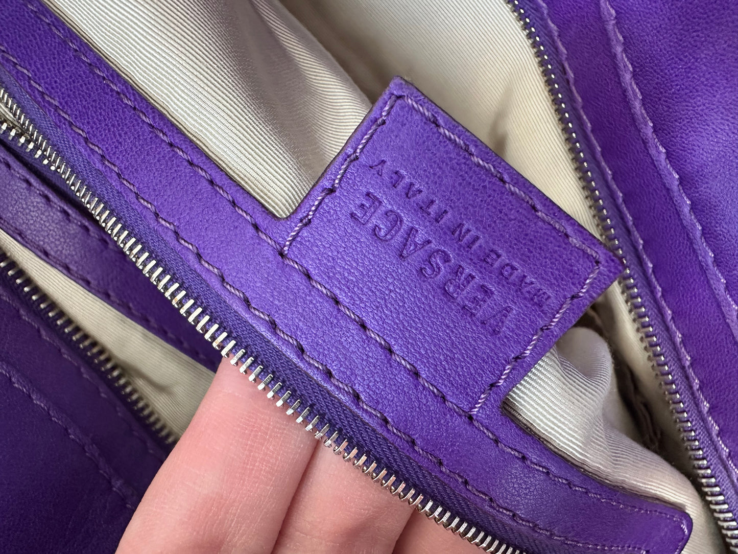 Versace c.2009–2011 Vintage Rosette Chain Leather Tote