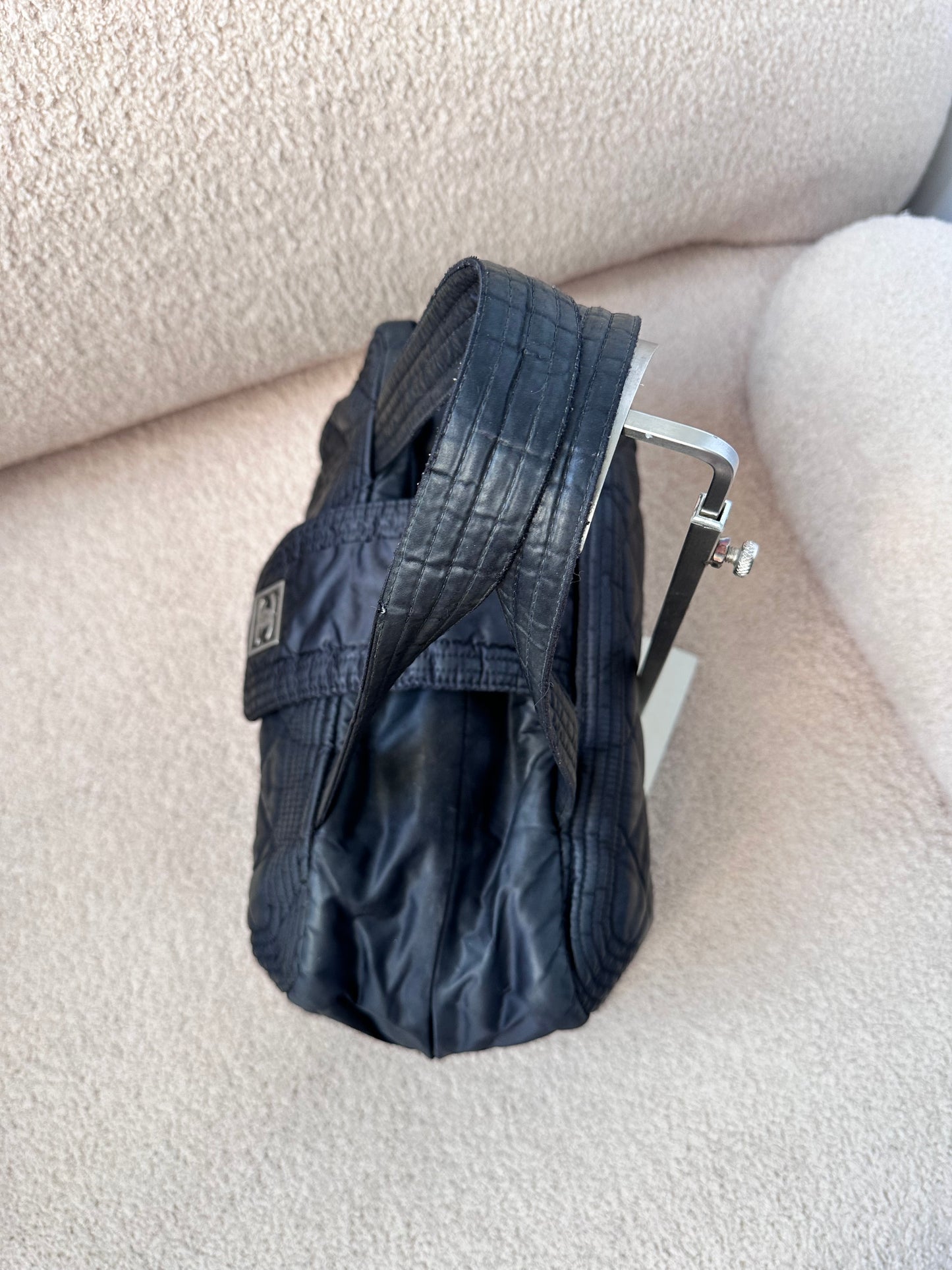 Rare Chanel 2005-2006 Black Nylon Sport Line Travel Bag
