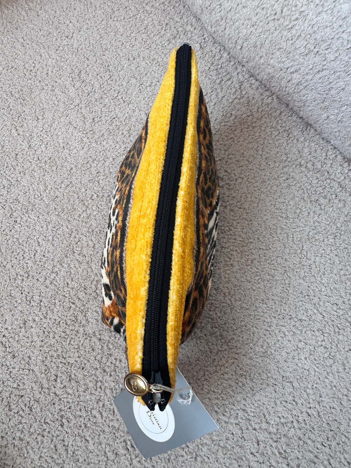 Dior Vintage Animal Print Vanity Zip Pouch