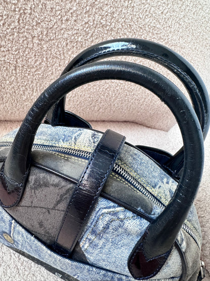 Dior John Galliano “Miss Diorella” Speedway Denim Bowler Bag