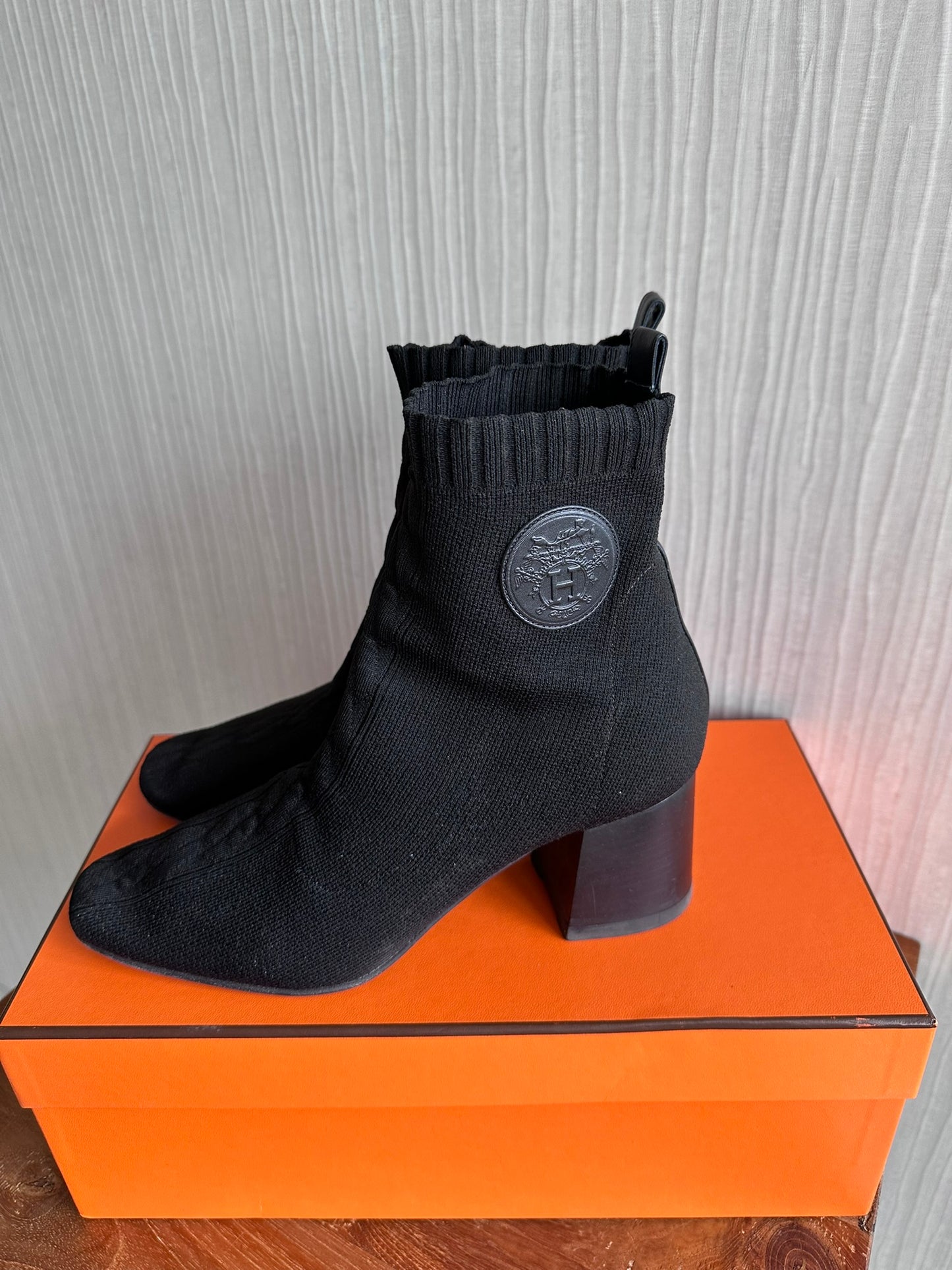 Hermes Knit Ankle Boots Volver Jenna 60