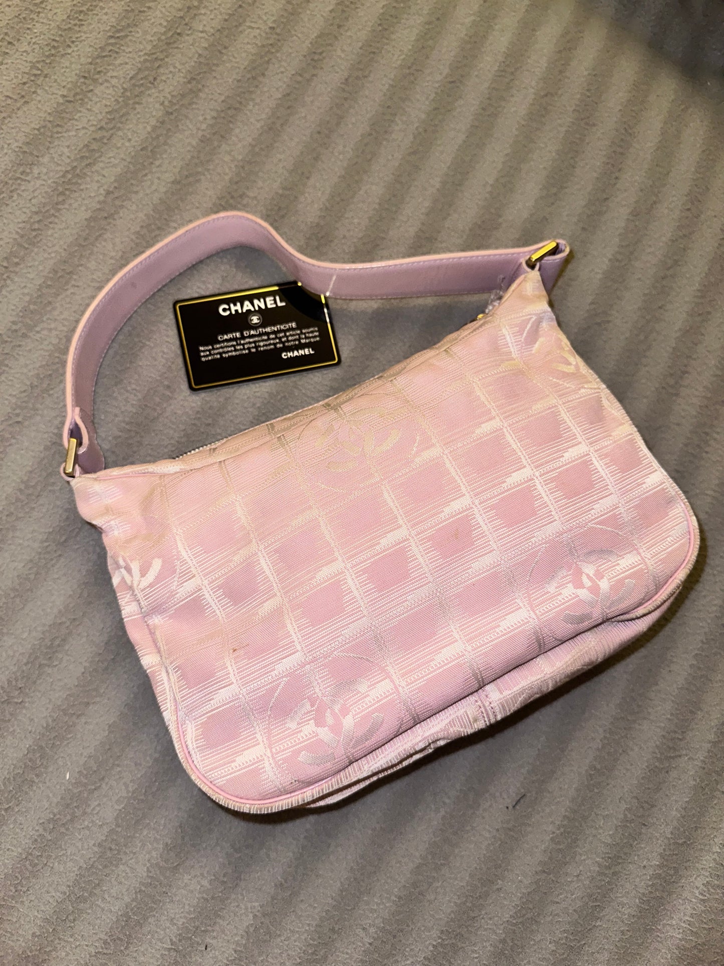 Chanel Pink Mini Travel Line Hobo Bag