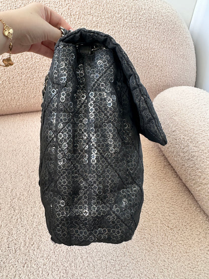 Chanel Sequins Maxi Classic Flap Bag