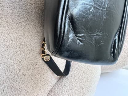 Chanel Vintage CC Logo Shoppers Tote Bag
