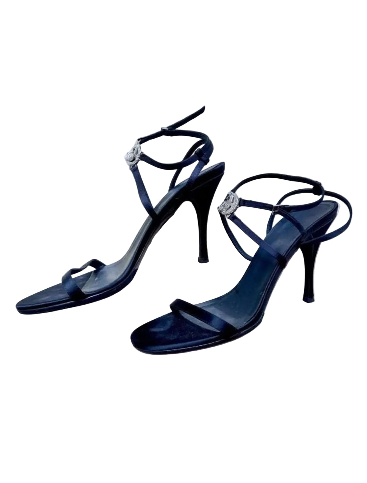 Gucci by Tom Ford Crystal GG Strappy Heels Black