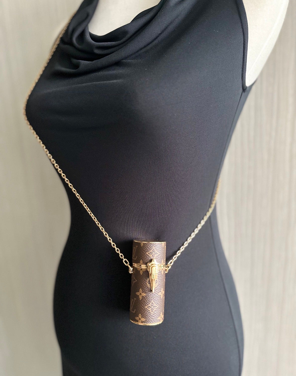 Louis Vuitton Lipstick Minaudiere Case Chain Bag