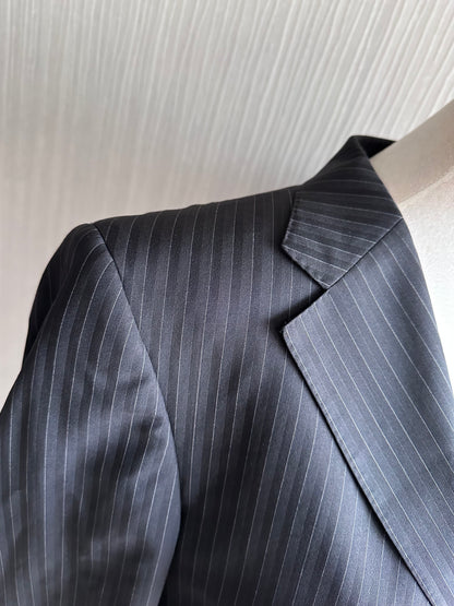 Gucci Mens Suit Blazer Black Wool Mohair Regular Fit Jacket