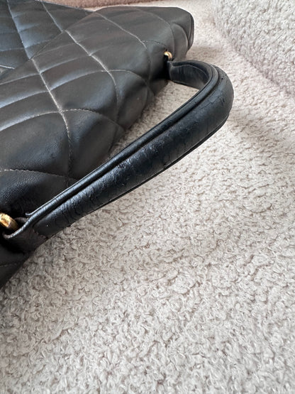 Vintage Chanel Jumbo Briefcase Business Tote Bag Rare Vintage