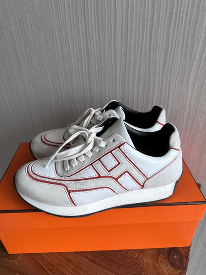 Hermes Chris Sneakers White Leather