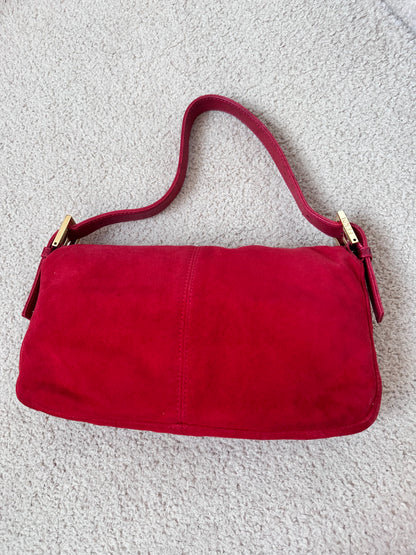 Fendi Glitter FF Gold Buckle Baguette