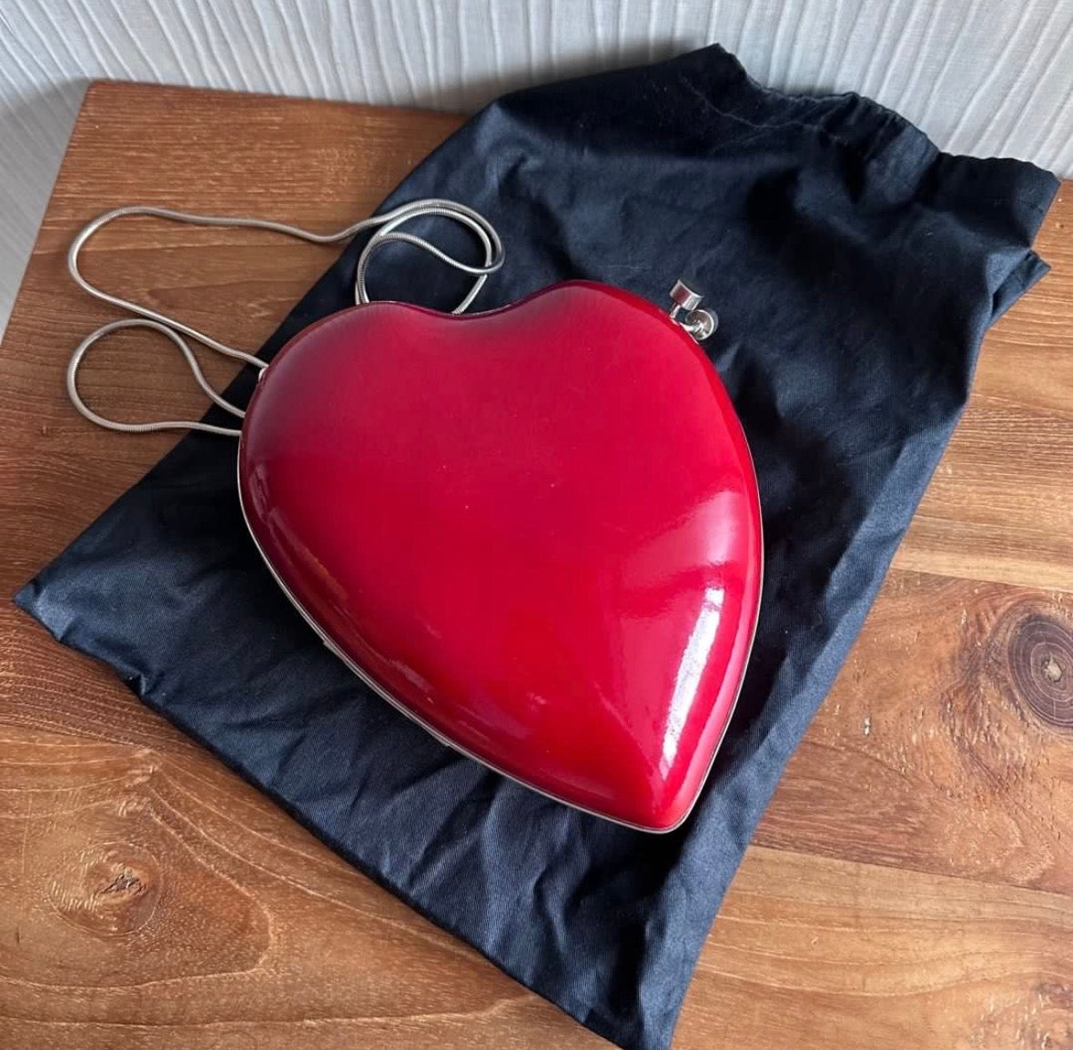 RARE Yves Saint Laurent Love Box Heart Minaudiere Clutch Bag Crossbody Bag YSL