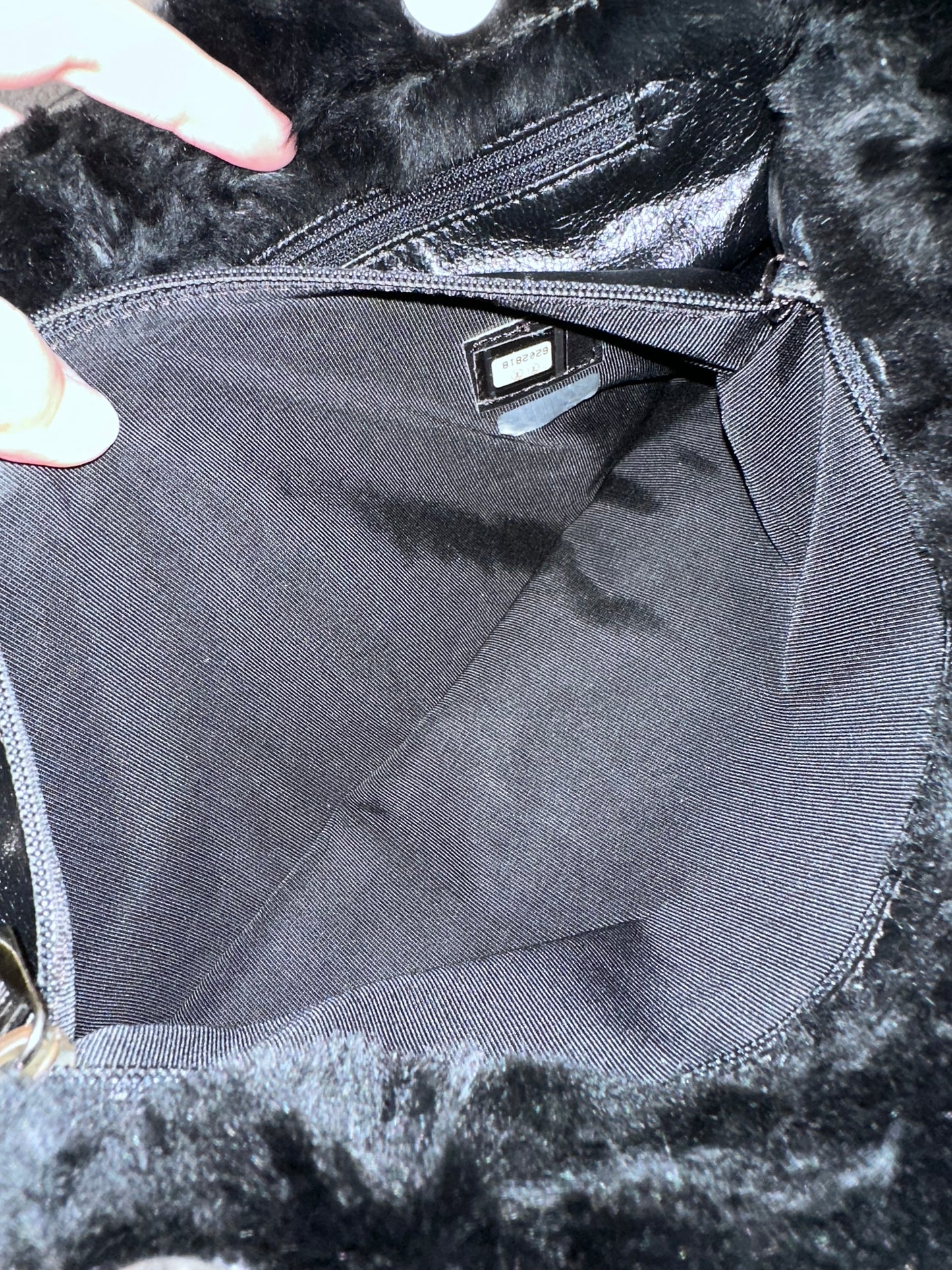 Chanel Archive 2000-2002 Rabbit Fur East West Tote