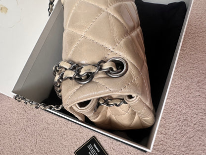 Chanel Large Classic Flap Bag Beige Calfskin
