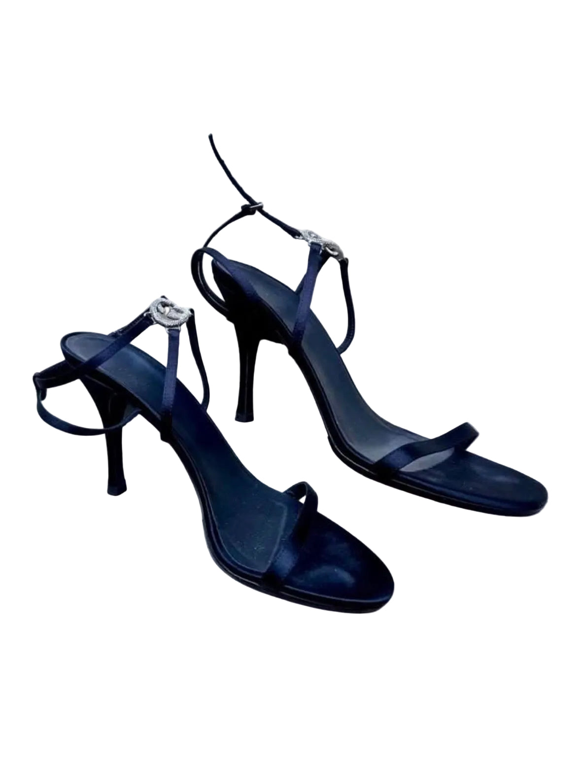 Gucci by Tom Ford Crystal GG Strappy Heels Black