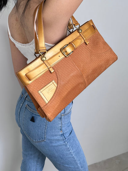 Christian Dior Orange Iridescent Trotter Jeans Pocket Shoulder Bag