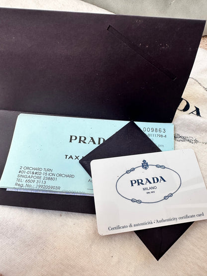 Prada 2012 Grigio Spazzolato Leather Kiss-Lock Frame Satchel Bag