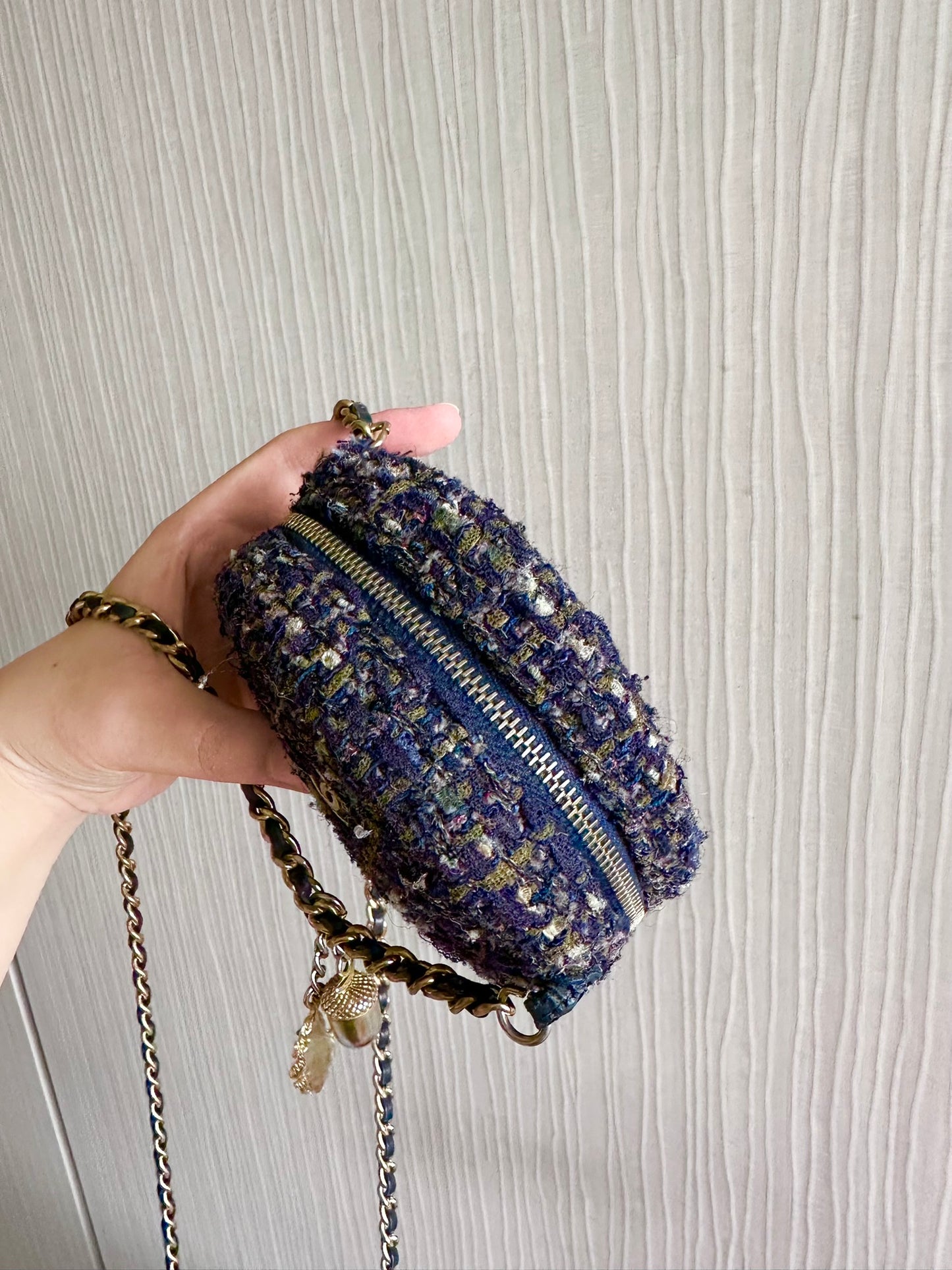 Chanel Autumn Limited Edition Round Tweed Sling Bag