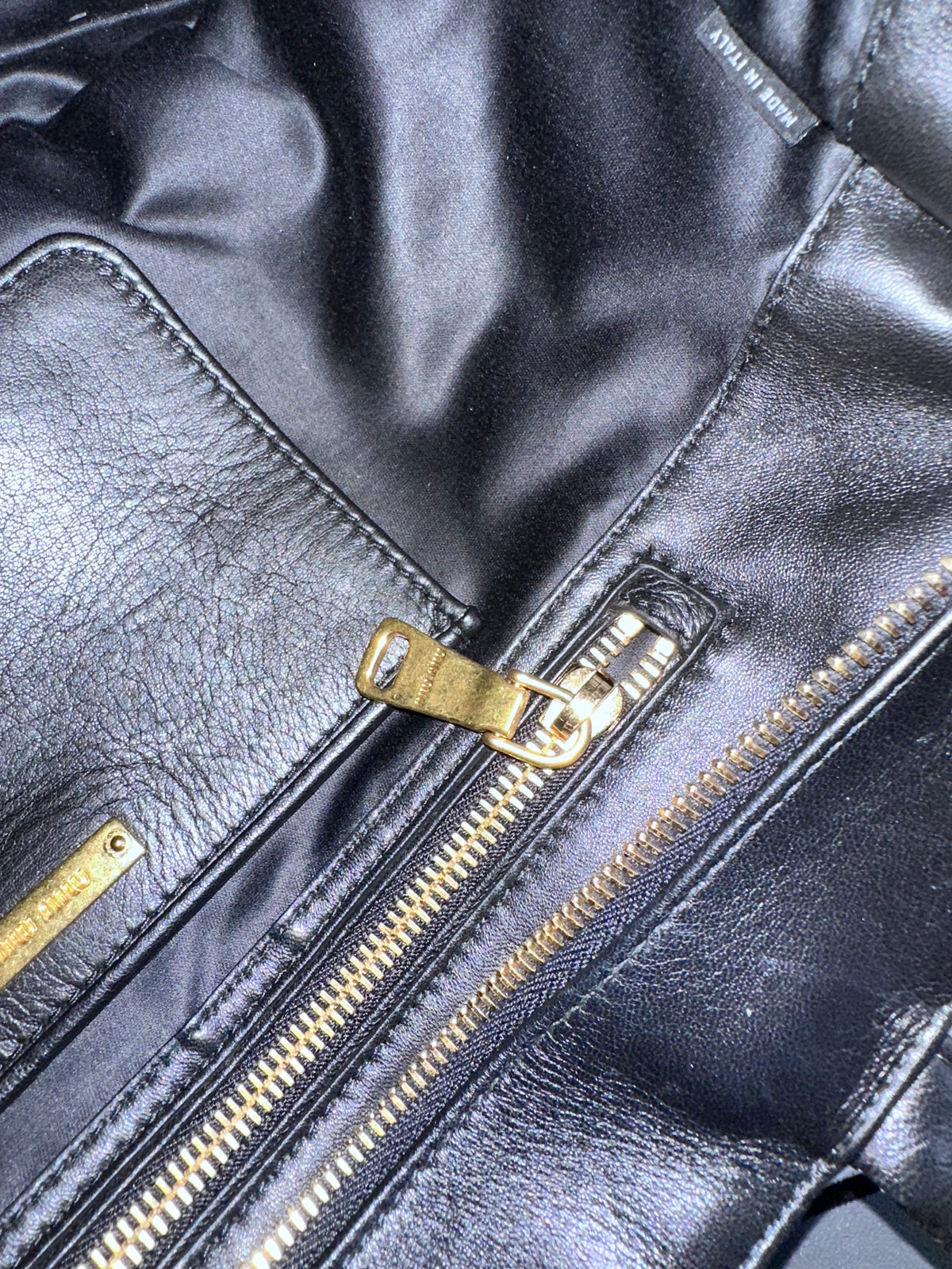 Miu Miu Large Matelasse Nappa Leather Bag Black