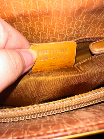 Christian Dior Orange Iridescent Trotter Jeans Pocket Shoulder Bag
