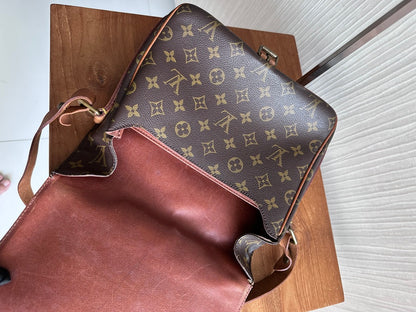 Louis Vuitton  Cartouchiere GM Messenger Crossbody Bag Brown Monogram