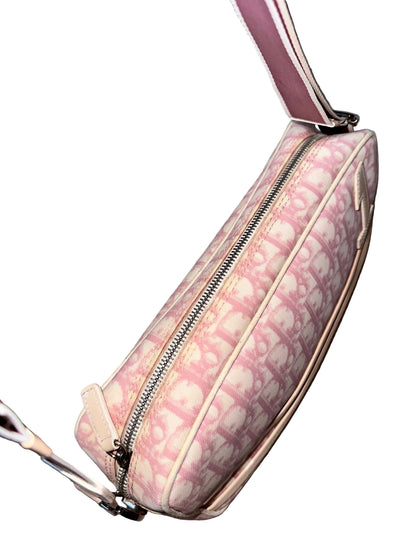 Dior 2003 Pink Trotter Oblique Diorissimo Crossbody Bag