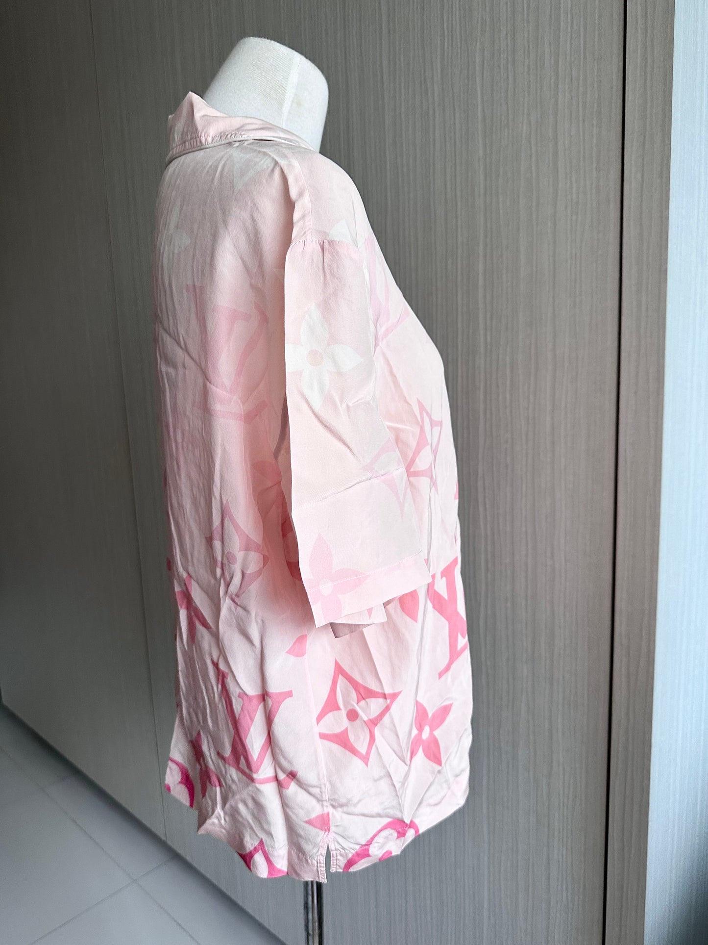Louis Vuitton 2025 Silk Pink Ombre Pyjamas Shirt Top