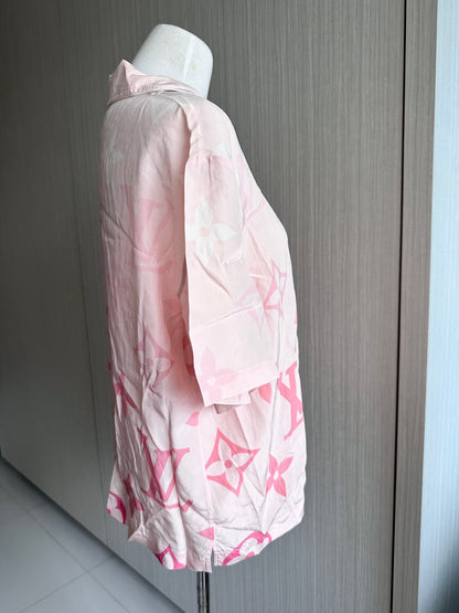 Louis Vuitton 2025 Silk Pink Ombre Pyjamas Shirt Top