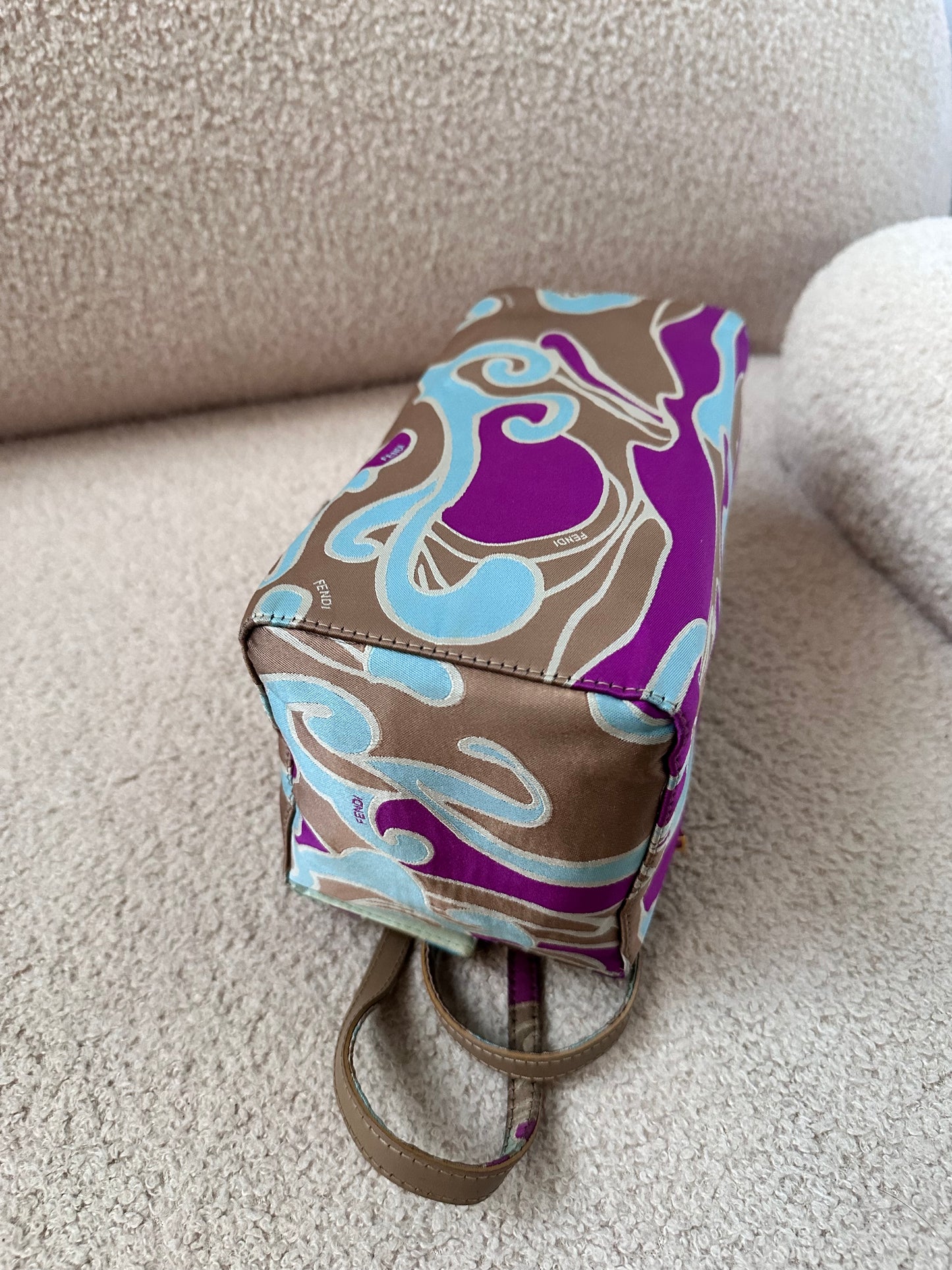 Rare Fendi 2002 Archive Swirl Bento Box Baguette Bag