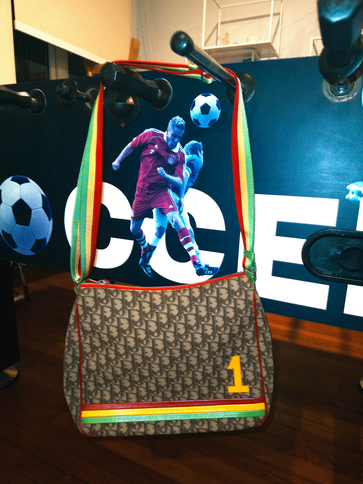 Dior Rasta 2004 John Galliano Rainbow Messenger Crossbody Bag