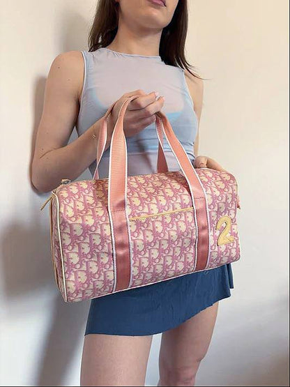 Dior John Galliano Girly Pink Trotter Boston Bag