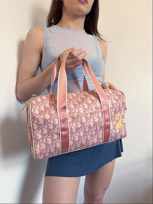 Dior John Galliano Girly Pink Trotter Boston Bag