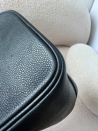 Chanel Vintage Caviar Vanity Top Handle Bag Black