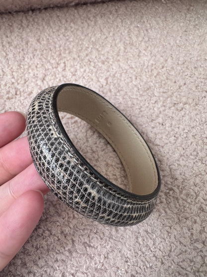 Hermes Exotic Ombre Lizard Leather Bangle