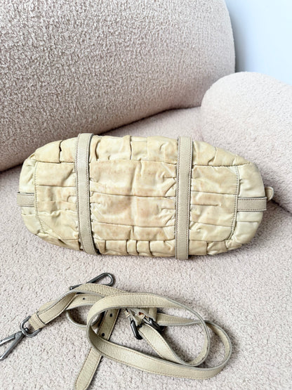 Prada Two Way Gather Nylon Tessuto Bag