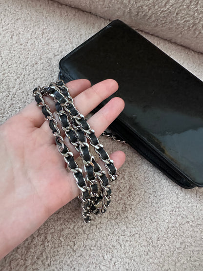 Chanel Vintage Wallet On Chain Bag - Black Patent