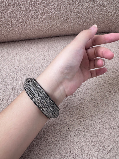 Hermes Exotic Ombre Lizard Leather Bangle