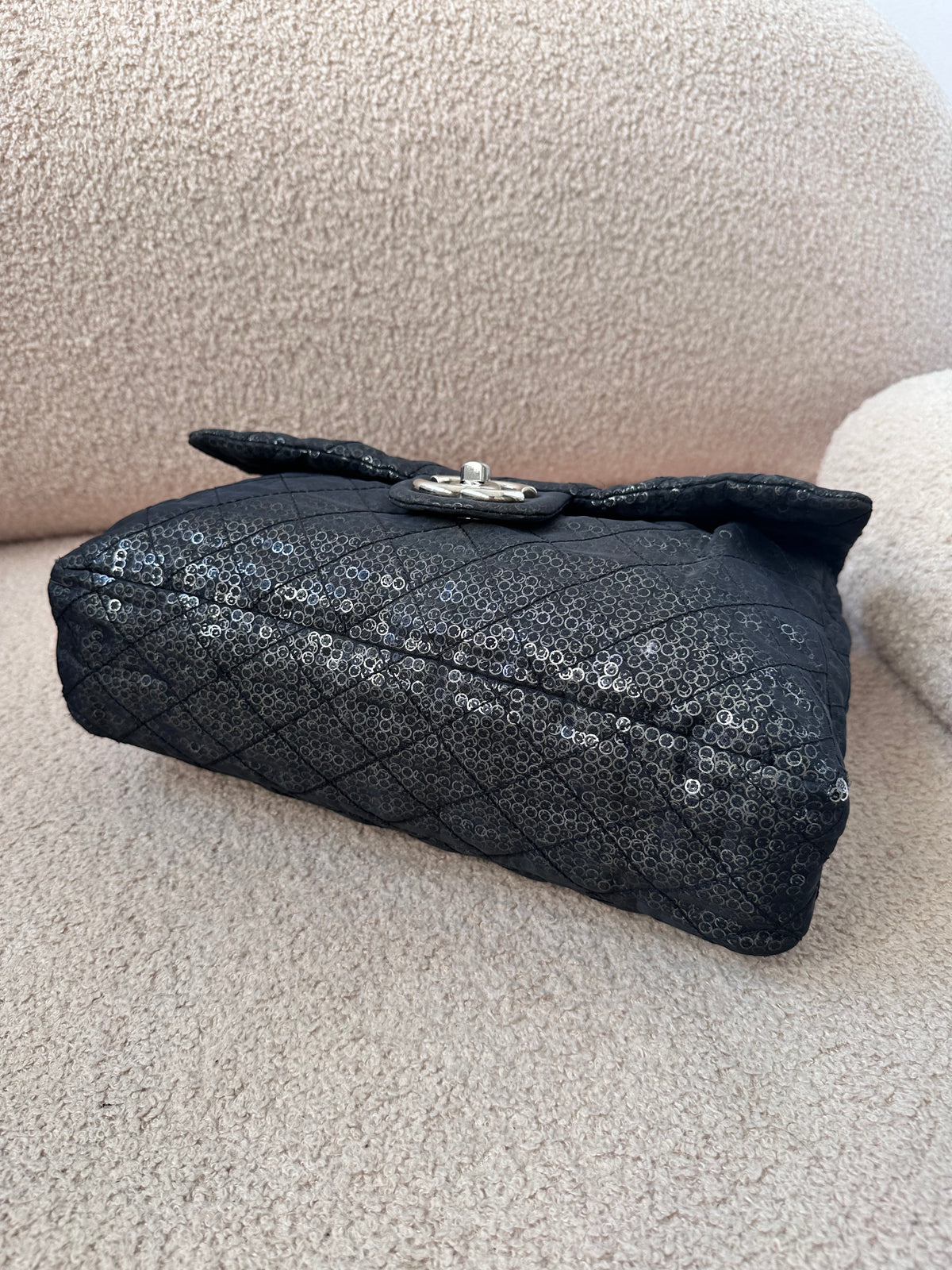 Chanel Sequins Maxi Classic Flap Bag