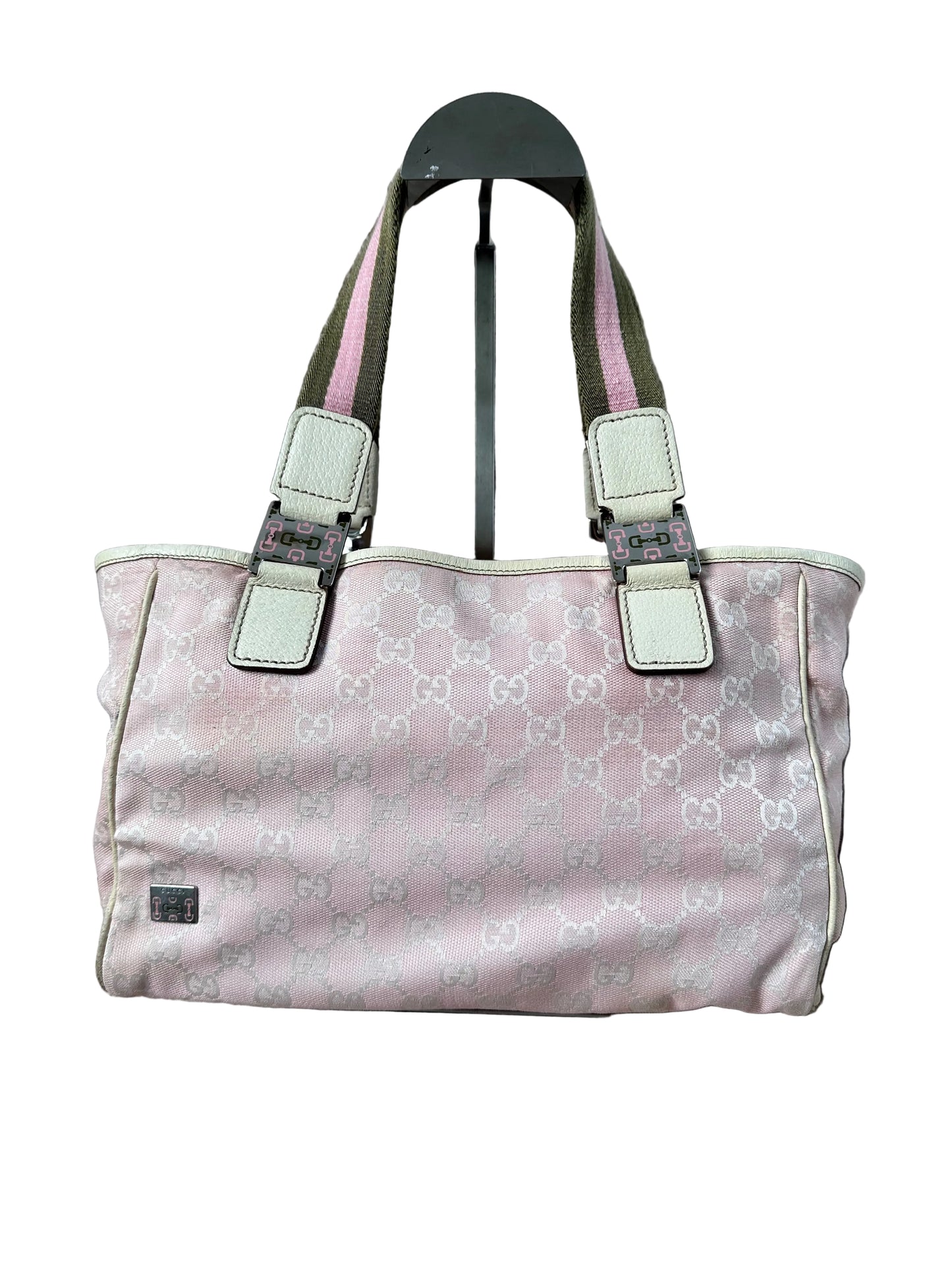 Gucci Pink GG Sherry Canvas Tote Bag